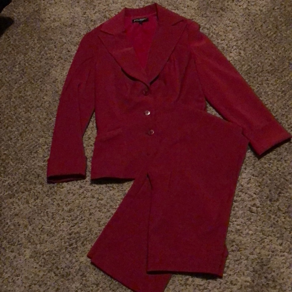 Red Betsy Johnson pant suit